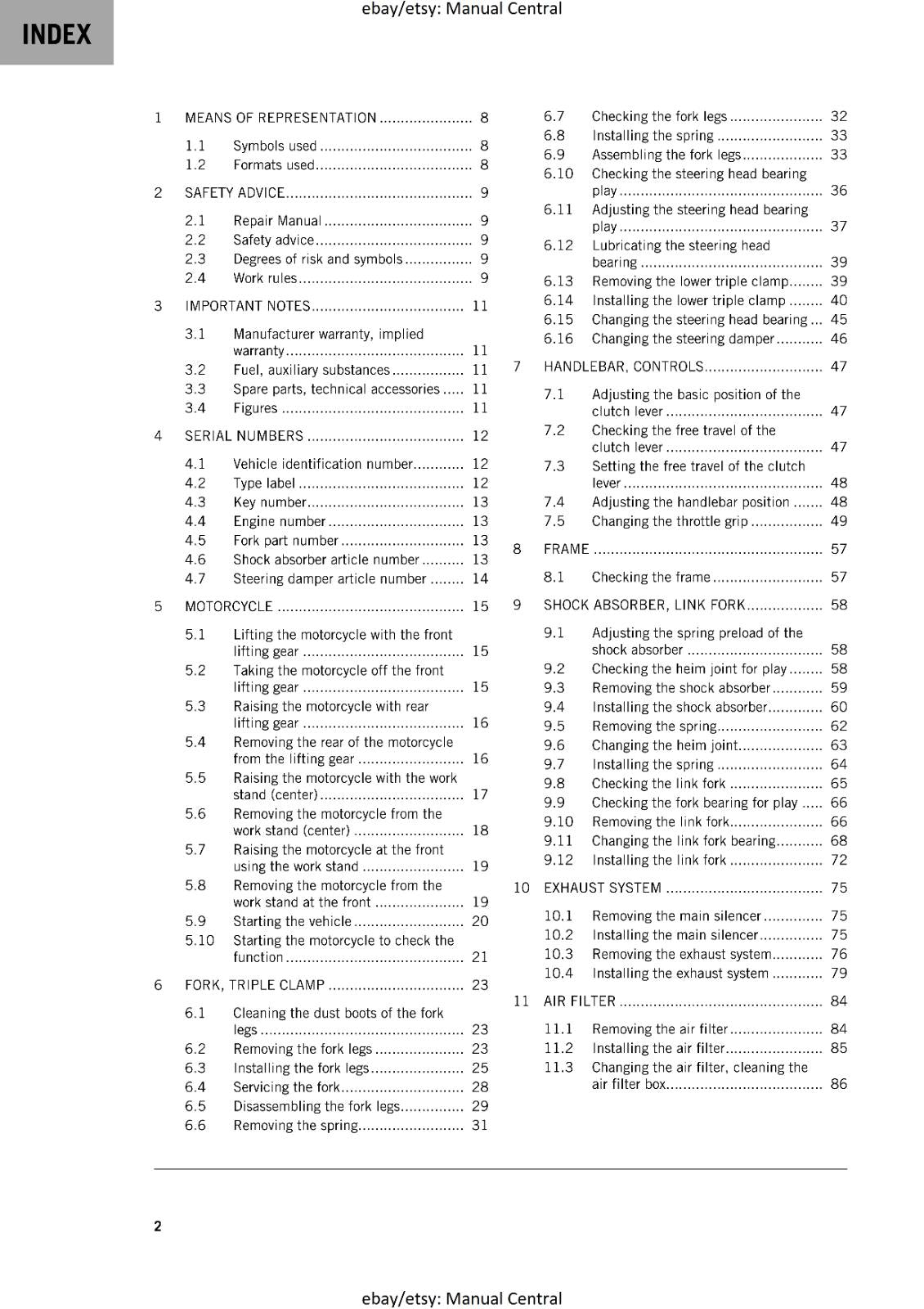 KTM 2024 - 790 ADVENTURE -  WORKSHOP SERVICE REPAIR MANUAL - REPRINTED
