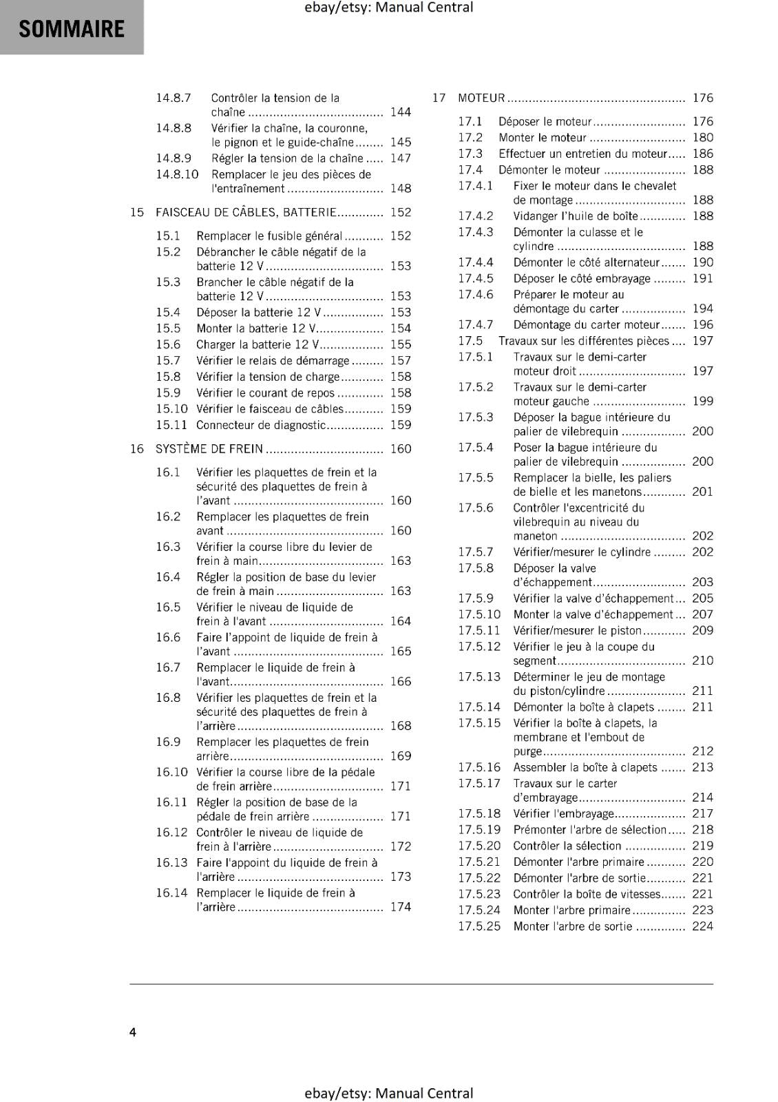 KTM 2023 - FRENCH LANGUAGE - 125 XC SX - MANUEL DE REPARATION