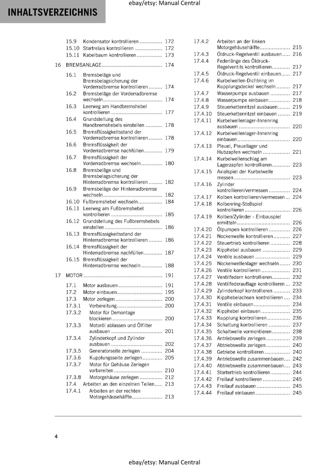 GERMAN LANGUAGE - KTM 2023- 450 XC-F SX-F FACTORY EDITION - REPARATURANLEITUNG