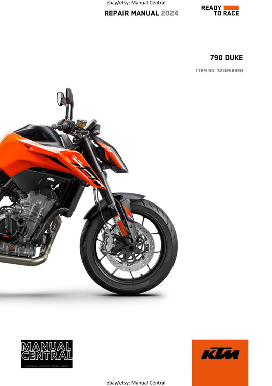KTM 2024 - 790 DUKE -  WORKSHOP SERVICE REPAIR MANUAL