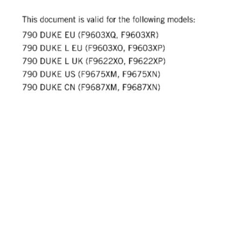 KTM 2024 - 790 DUKE -  WORKSHOP SERVICE REPAIR MANUAL