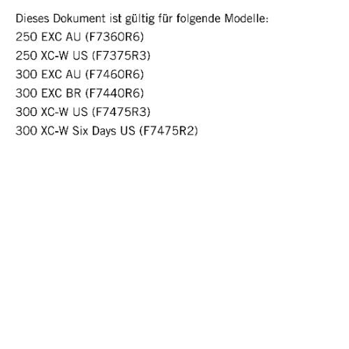 GERMAN LANGUAGE - KTM 2018 - 250 300 EXC XC-W SIX DAYS  - REPARATURANLEITUNG