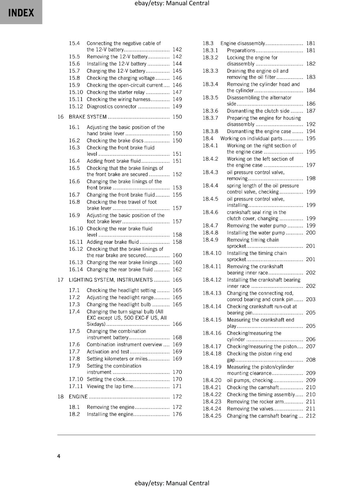 KTM 2024 - 450 500 EXC-F SIX DAYS XCF-W XW-F -  WORKSHOP SERVICE REPAIR MANUAL