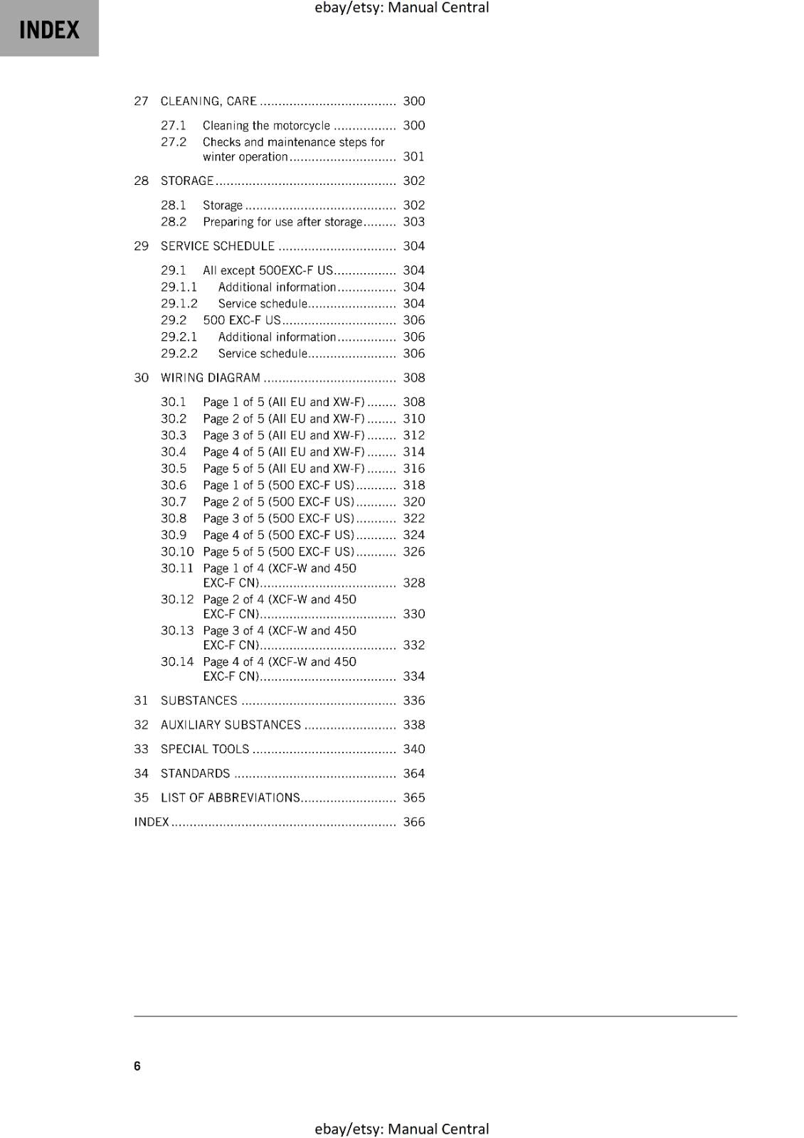 KTM 2024 - 450 500 EXC-F SIX DAYS XCF-W XW-F -  WORKSHOP SERVICE REPAIR MANUAL