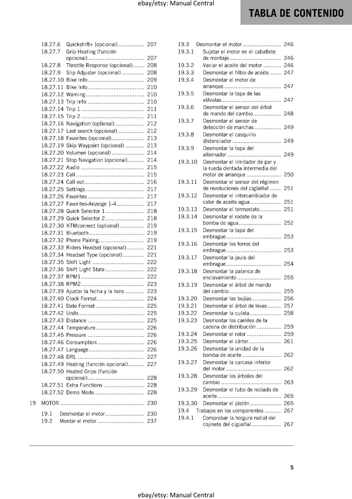 KTM 2023 - SPANISH LANGUAGE - 890 SMT - MANUAL DE REPARACION