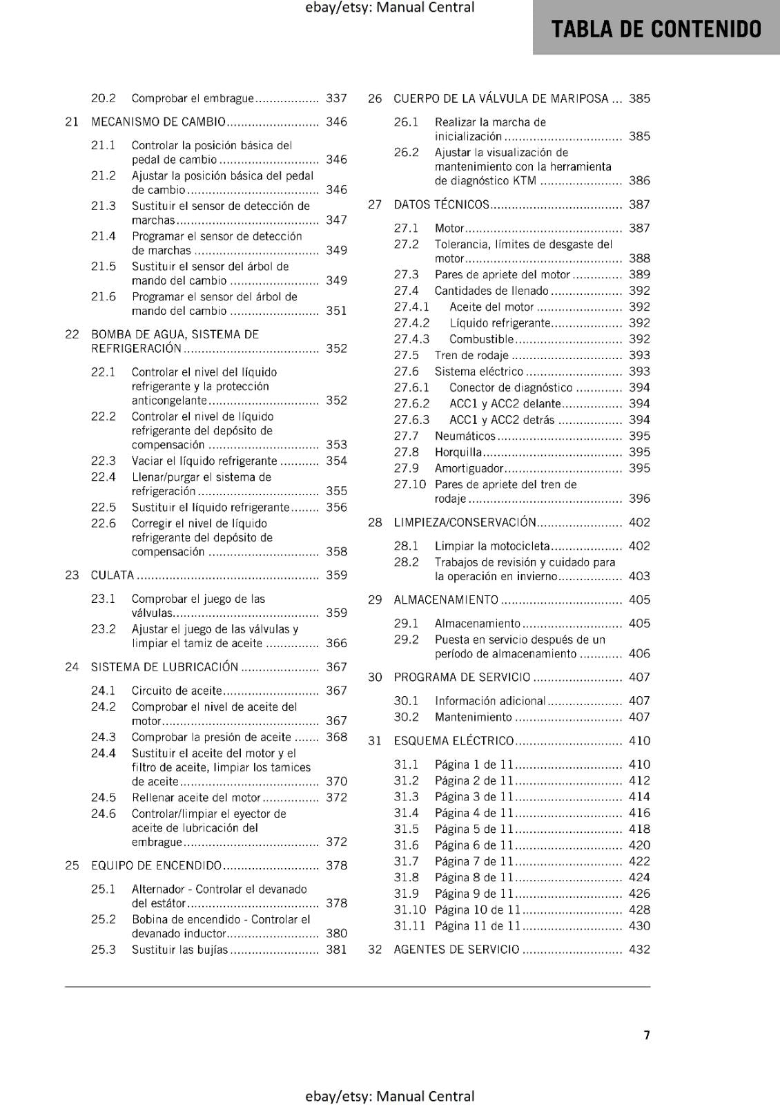 KTM 2023 - SPANISH LANGUAGE - 890 SMT - MANUAL DE REPARACION