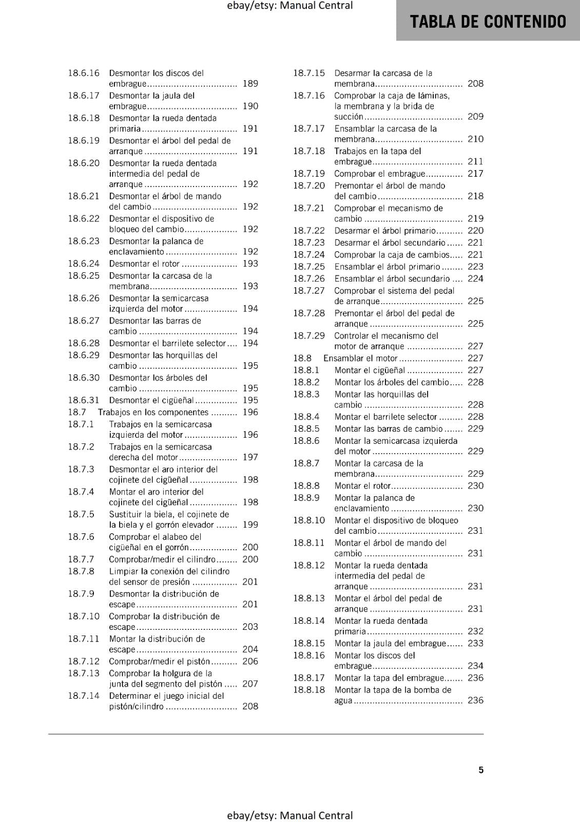 KTM 2021 - SPANISH LANGUAGE - 150 EXC XC-W TPI - MANUAL DE REPARACION