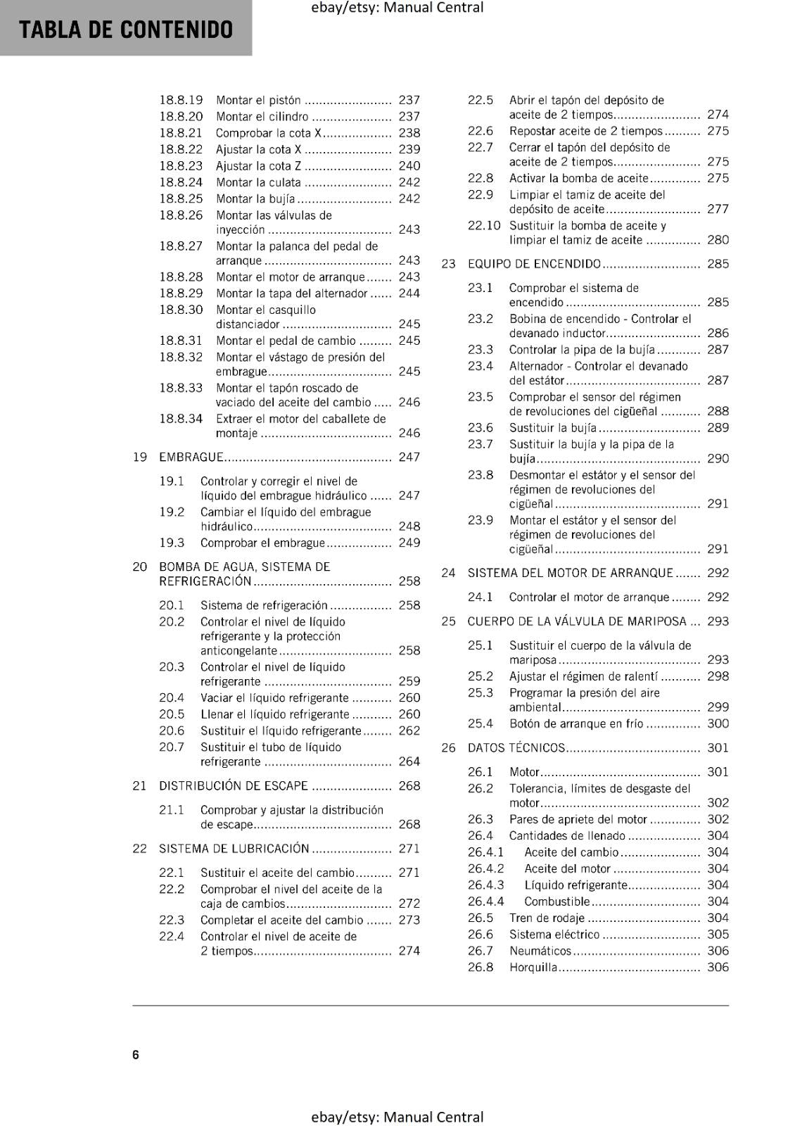 KTM 2021 - SPANISH LANGUAGE - 150 EXC XC-W TPI - MANUAL DE REPARACION