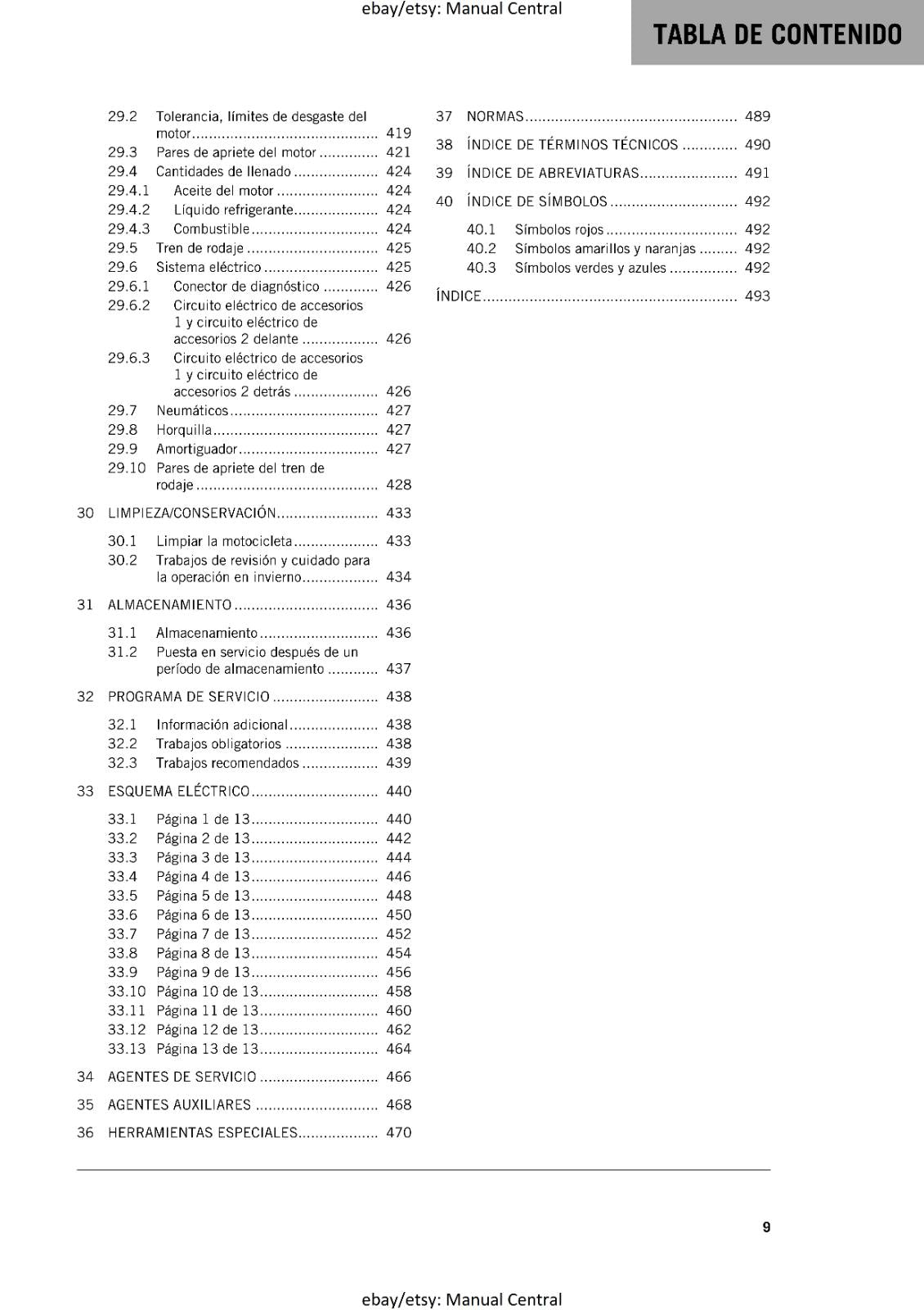 KTM 2022 - SPANISH LANGUAGE - 1290 SUPER ADVENTURE S - MANUAL DE REPARACION