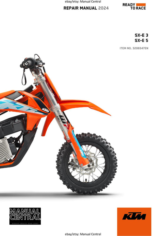 KTM 2024 - SX-E 3 SX-E 5 -  WORKSHOP SERVICE REPAIR MANUAL