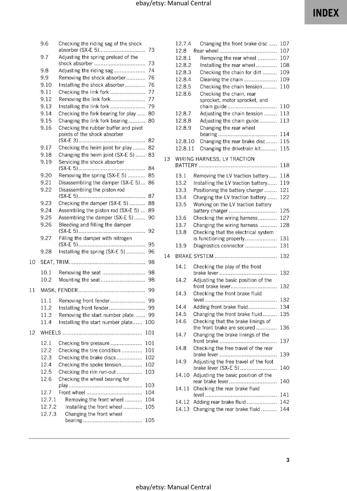 KTM 2024 - SX-E 3 SX-E 5 -  WORKSHOP SERVICE REPAIR MANUAL