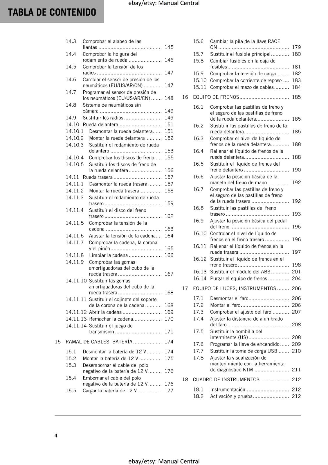 KTM 2023 - SPANISH LANGUAGE - 1290 SUPER ADVENTURE R - MANUAL DE REPARACION