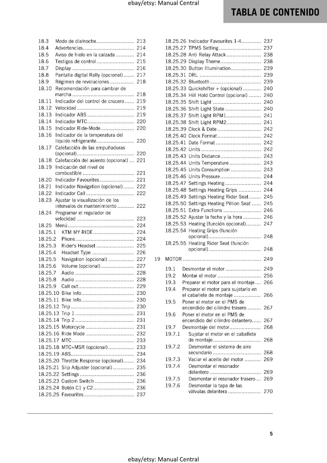 KTM 2023 - SPANISH LANGUAGE - 1290 SUPER ADVENTURE R - MANUAL DE REPARACION