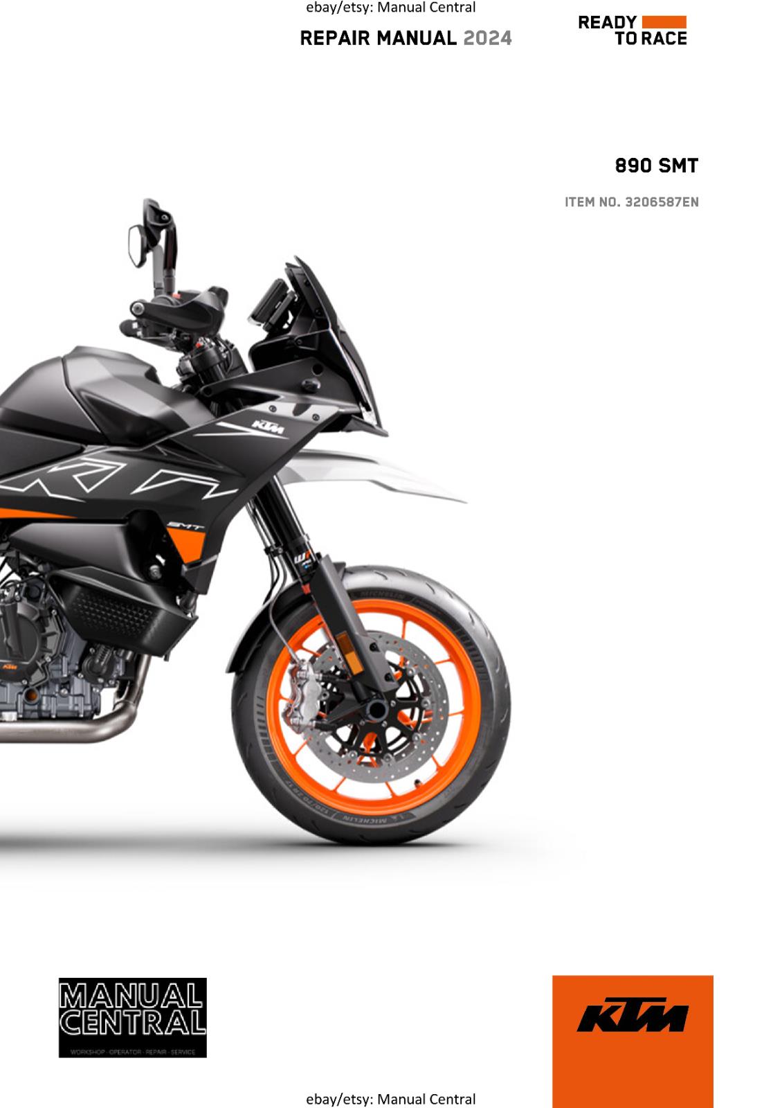 KTM MOTORCYCLE 2024 - 890 SMT - WORKSHOP SERVICE - REPRINT