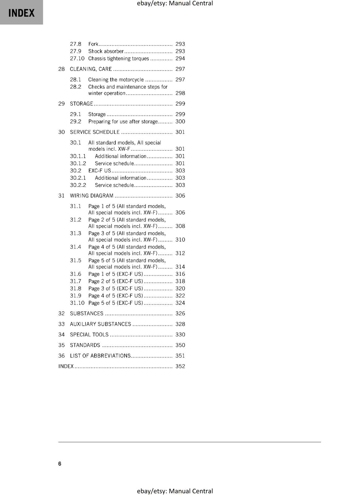KTM 2024 - 350 EXC-F SIX DAYS XW-F -  WORKSHOP SERVICE REPAIR MANUAL - REPRINTED