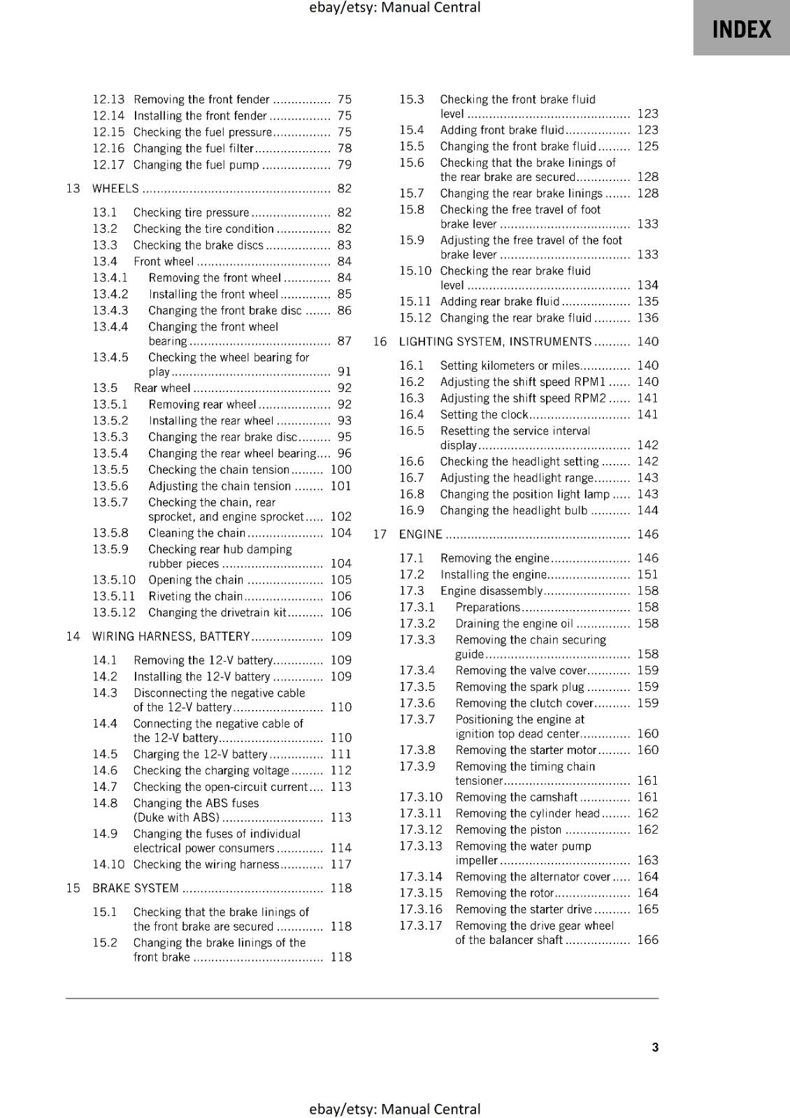 KTM 2024 - 200 DUKE -  WORKSHOP SERVICE REPAIR MANUAL - REPRINTED