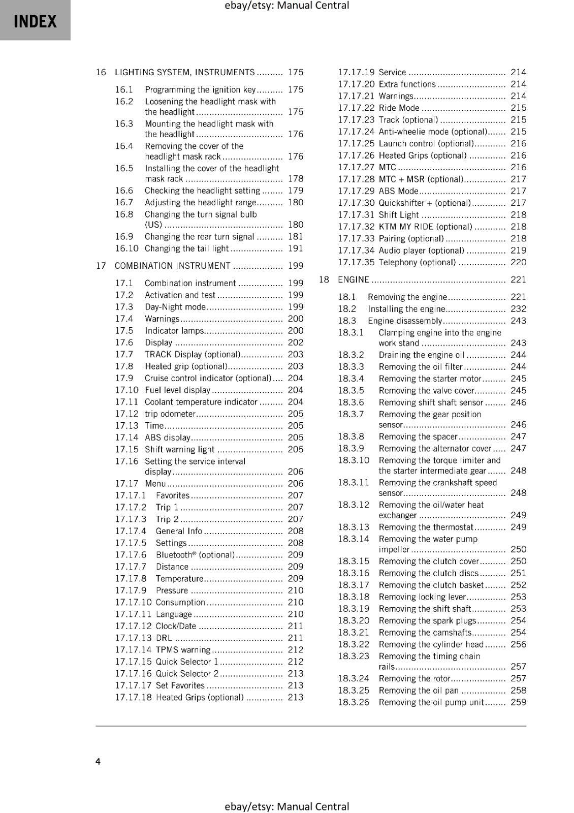 KTM 2020 - 890 DUKE R - WORKSHOP SERVICE REPAIR MANUAL