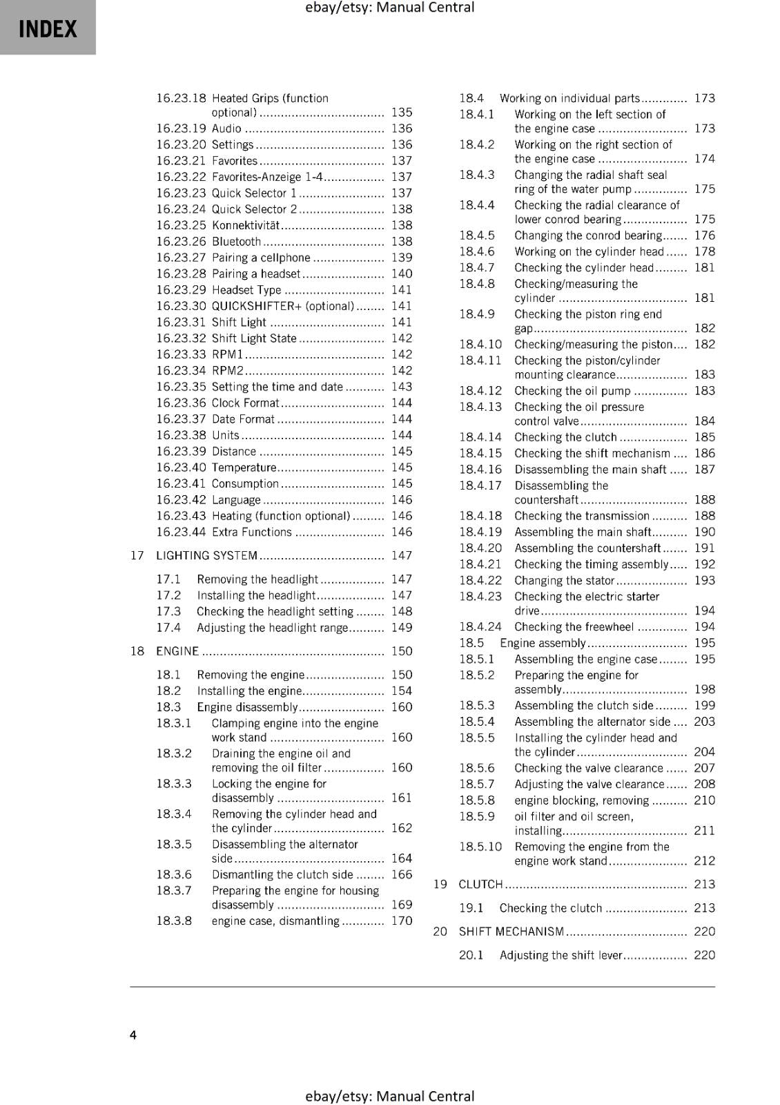 KTM 2024 - 125 DUKE -  WORKSHOP SERVICE REPAIR MANUAL - REPRINTED