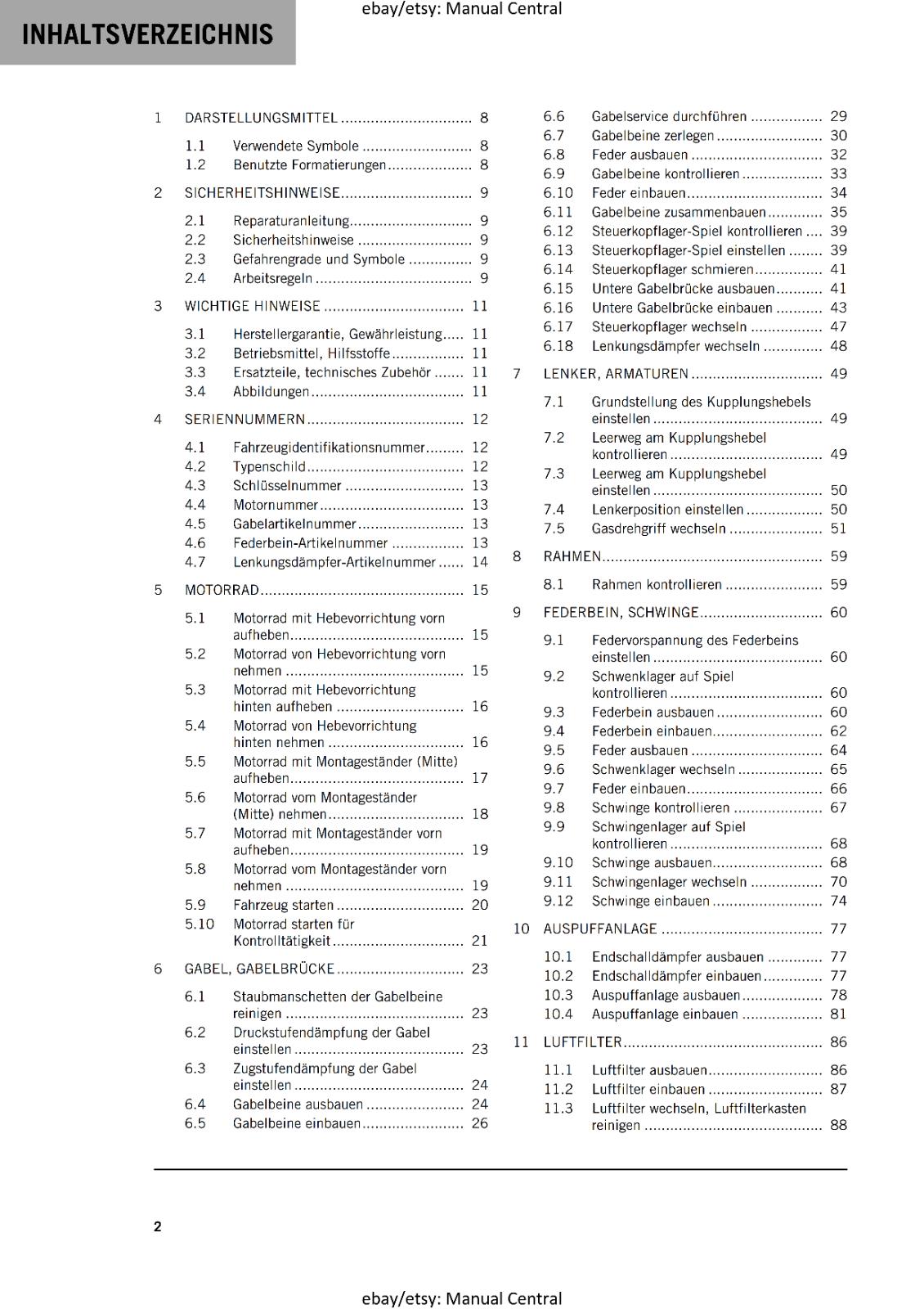 GERMAN LANGUAGE - KTM 2023- 890 ADVENTURE - REPARATURANLEITUNG
