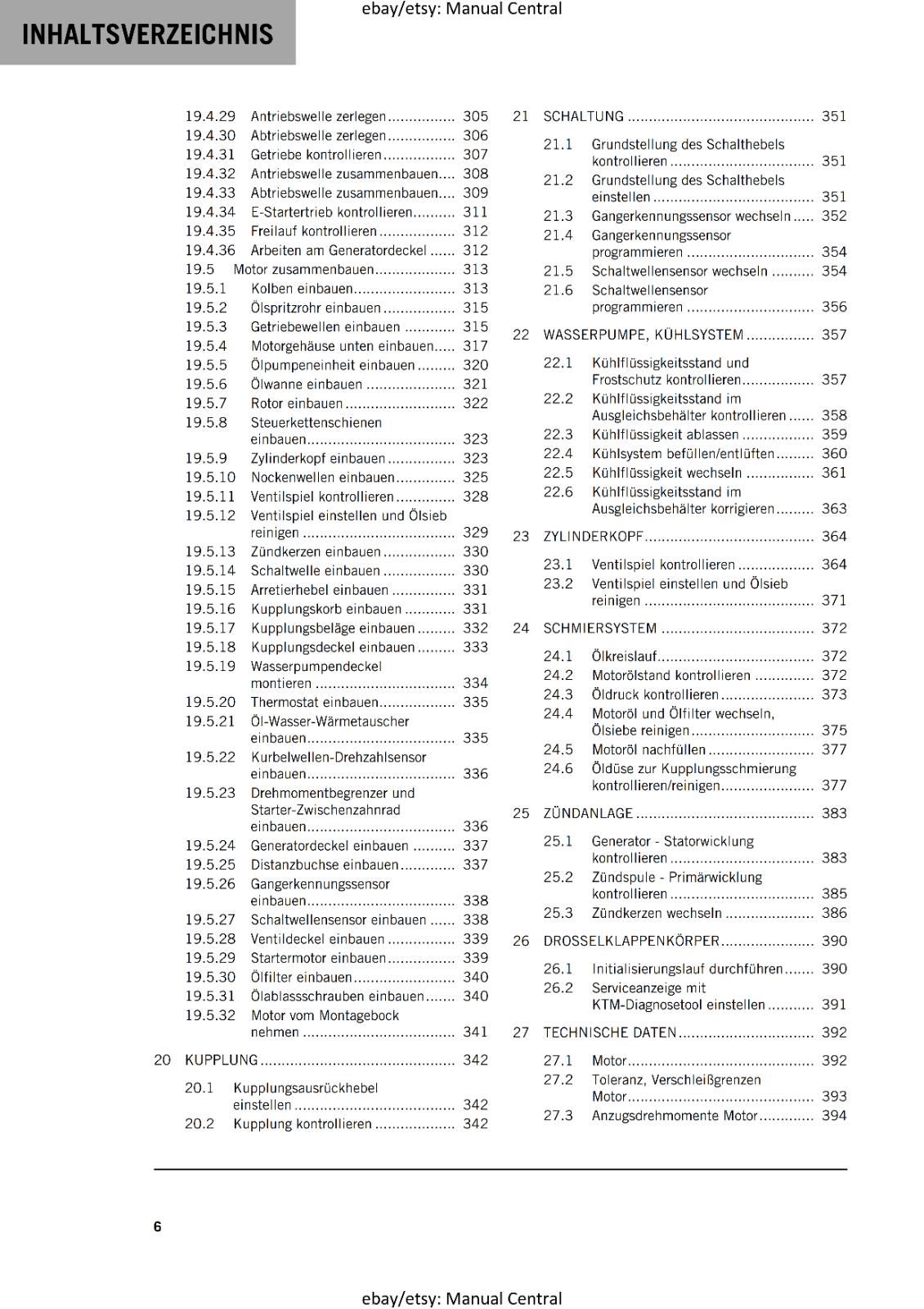 GERMAN LANGUAGE - KTM 2023- 890 ADVENTURE - REPARATURANLEITUNG