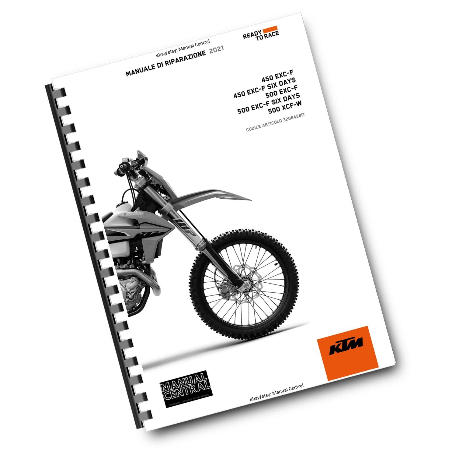 ITALIAN LANGUAGE - KTM 2021 - 450 500 EXC-F SIX DAYS  - MANUALE DI RIPARAZIONE