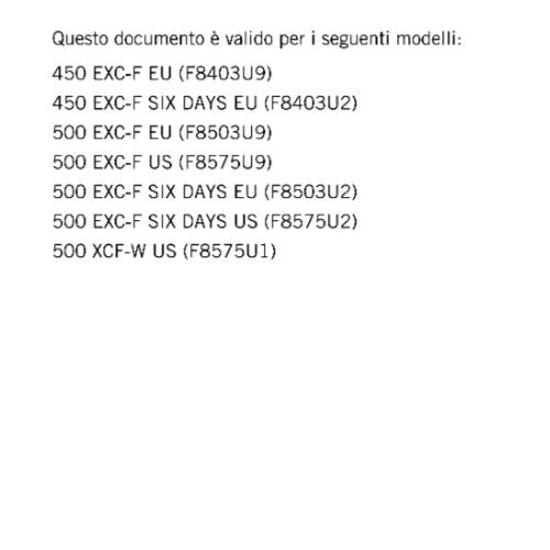 ITALIAN LANGUAGE - KTM 2021 - 450 500 EXC-F SIX DAYS  - MANUALE DI RIPARAZIONE