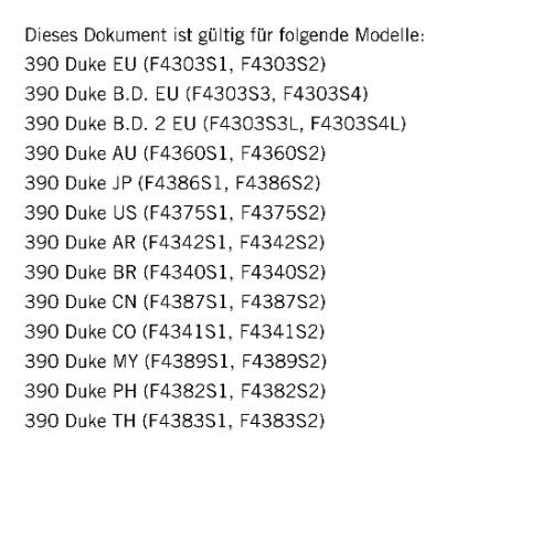 GERMAN LANGUAGE - KTM 2019- 390 DUKE - REPARATURANLEITUNG