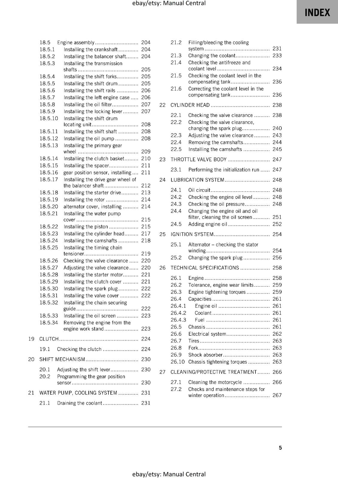 KTM 2024 - RC 125 -  WORKSHOP SERVICE REPAIR MANUAL - REPRINTED