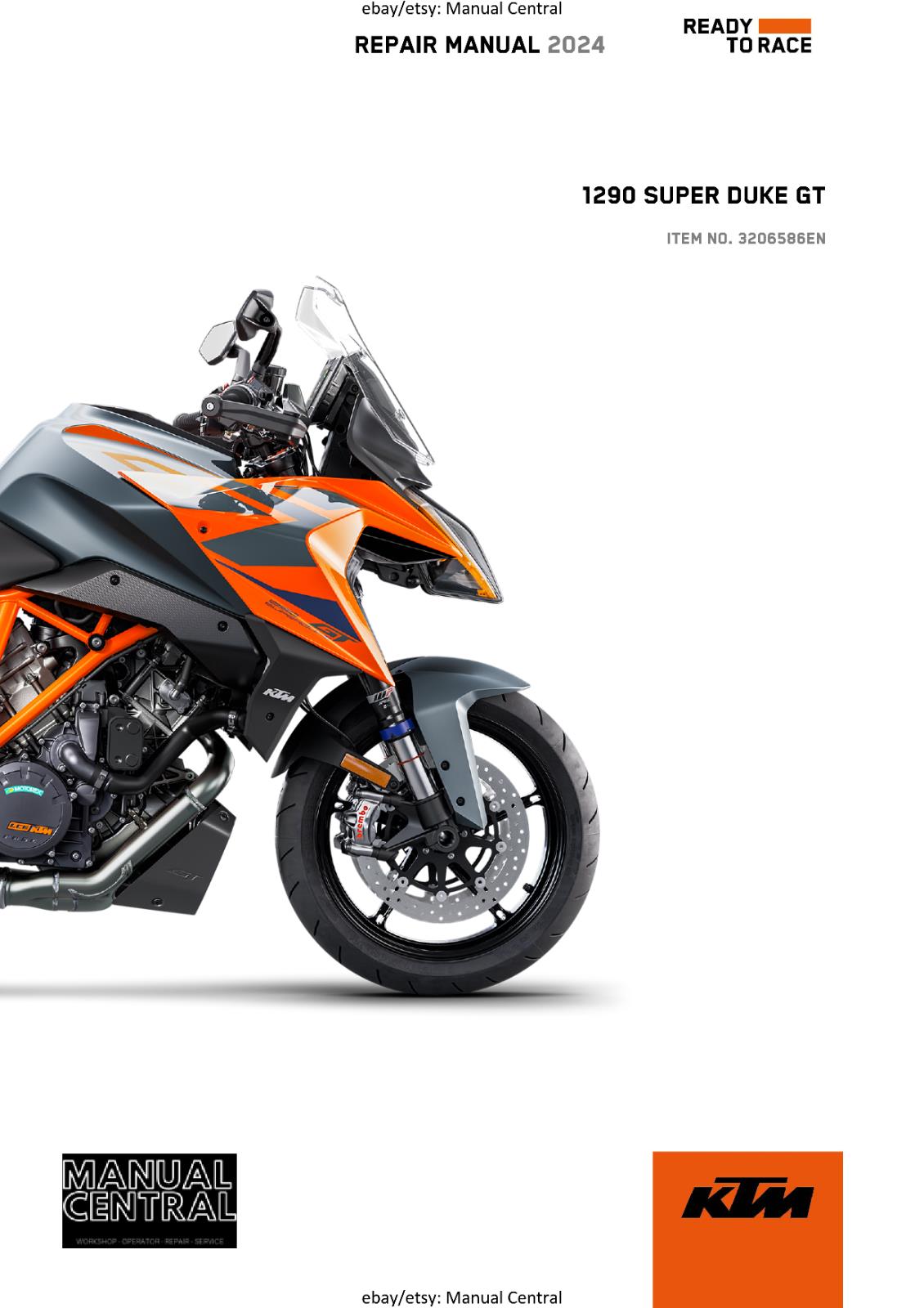 KTM 2024 - 1290 SUPER DUKE GT -  WORKSHOP SERVICE REPAIR MANUAL - REPRINTED