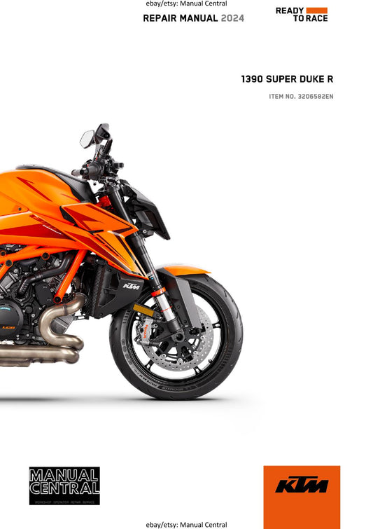 KTM 2024 - 1390 SUPER DUKE R -  WORKSHOP SERVICE REPAIR MANUAL - REPRINTED