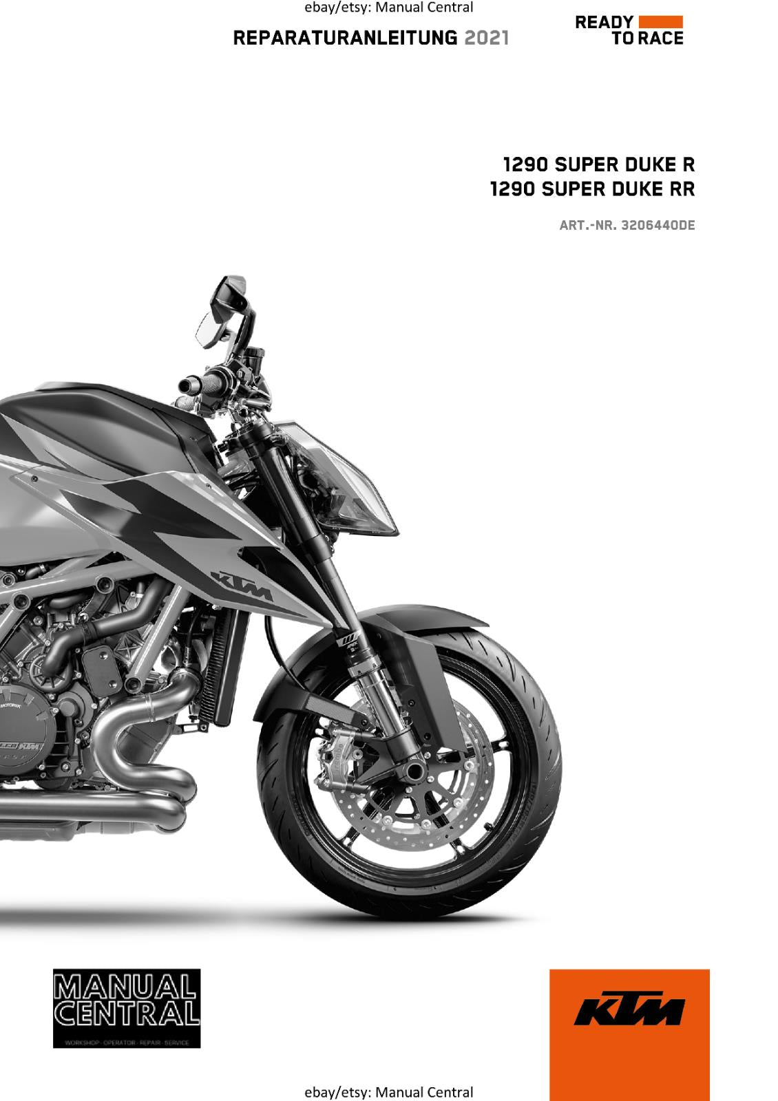 GERMAN LANGUAGE - KTM 2021- 1290 SUPER DUKE R RR - REPARATURANLEITUNG