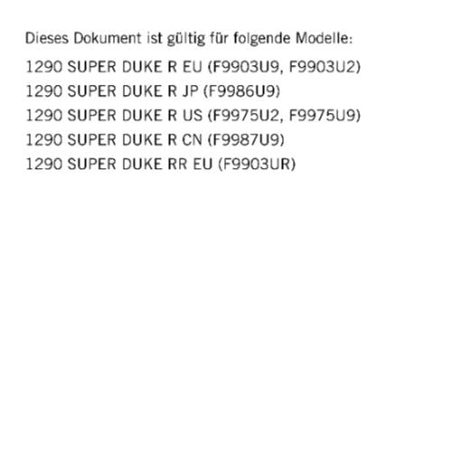 GERMAN LANGUAGE - KTM 2021- 1290 SUPER DUKE R RR - REPARATURANLEITUNG