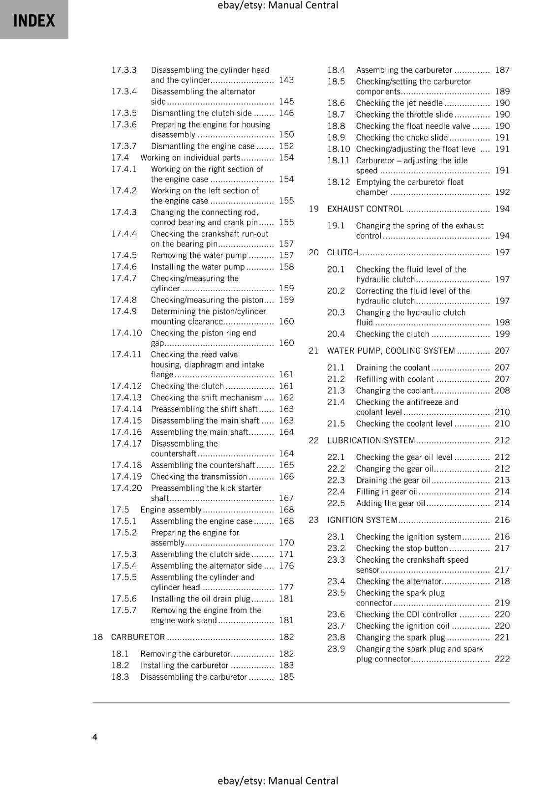 KTM 2024 - 65 SX -  WORKSHOP SERVICE REPAIR MANUAL - REPRINTED