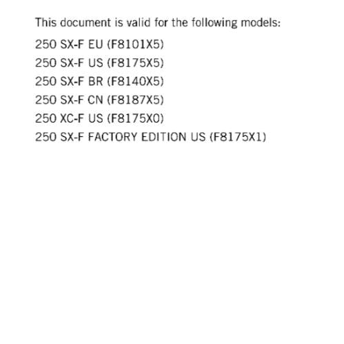 KTM 2024 -250 XC-F SX-F FACTORY EDITION -  WORKSHOP SERVICE MANUAL - REPRINTED