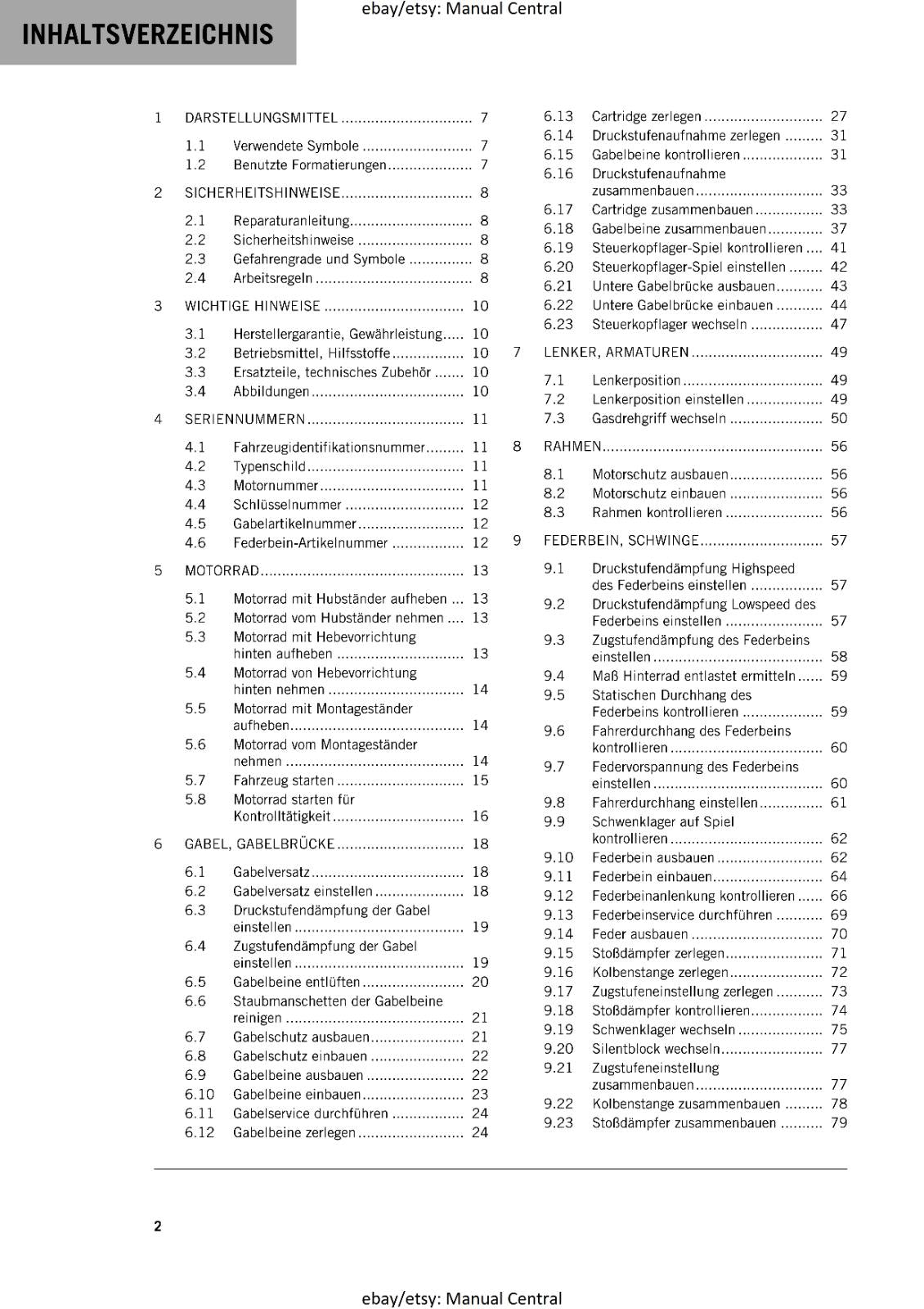 GERMAN LANGUAGE - KTM 2023- ENDURO R EU - REPARATURANLEITUNG