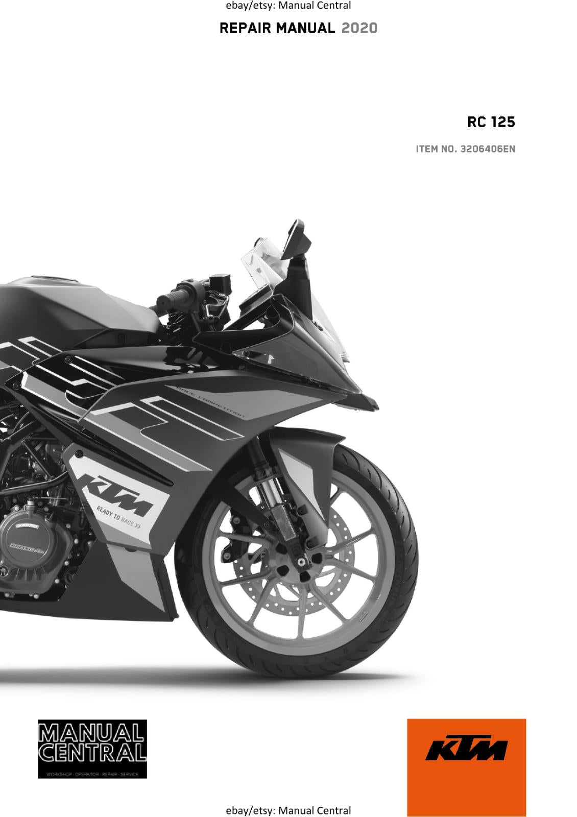 KTM 2020 - RC 125 - WORKSHOP SERVICE REPAIR MANUAL