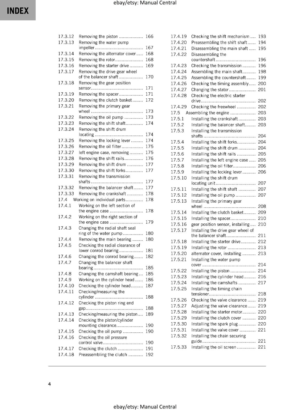 KTM 2020 - RC 125 - WORKSHOP SERVICE REPAIR MANUAL