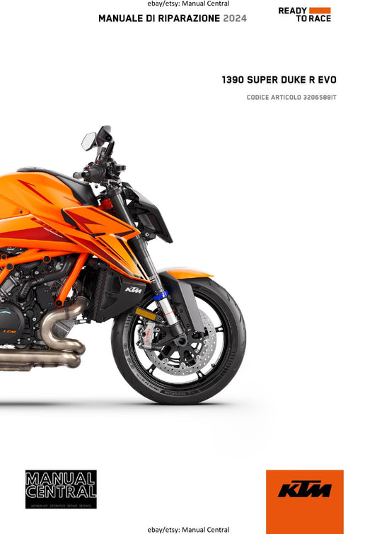 ITALIAN LANGUAGE - KTM 2024 - 1390 SUPER DUKE R EVO  - MANUALE DI RIPARAZIONE