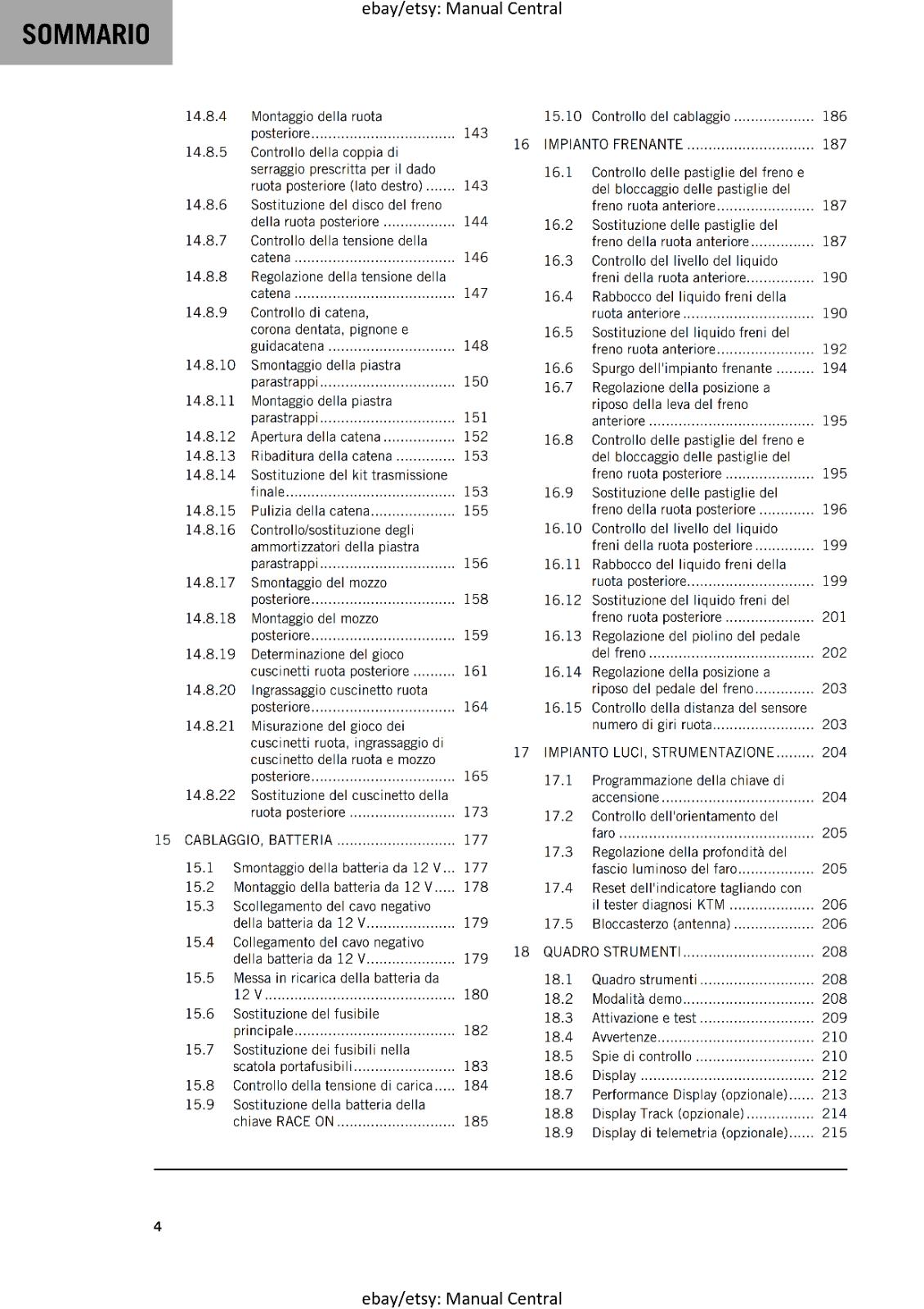 ITALIAN LANGUAGE - KTM 2024 - 1390 SUPER DUKE R EVO  - MANUALE DI RIPARAZIONE
