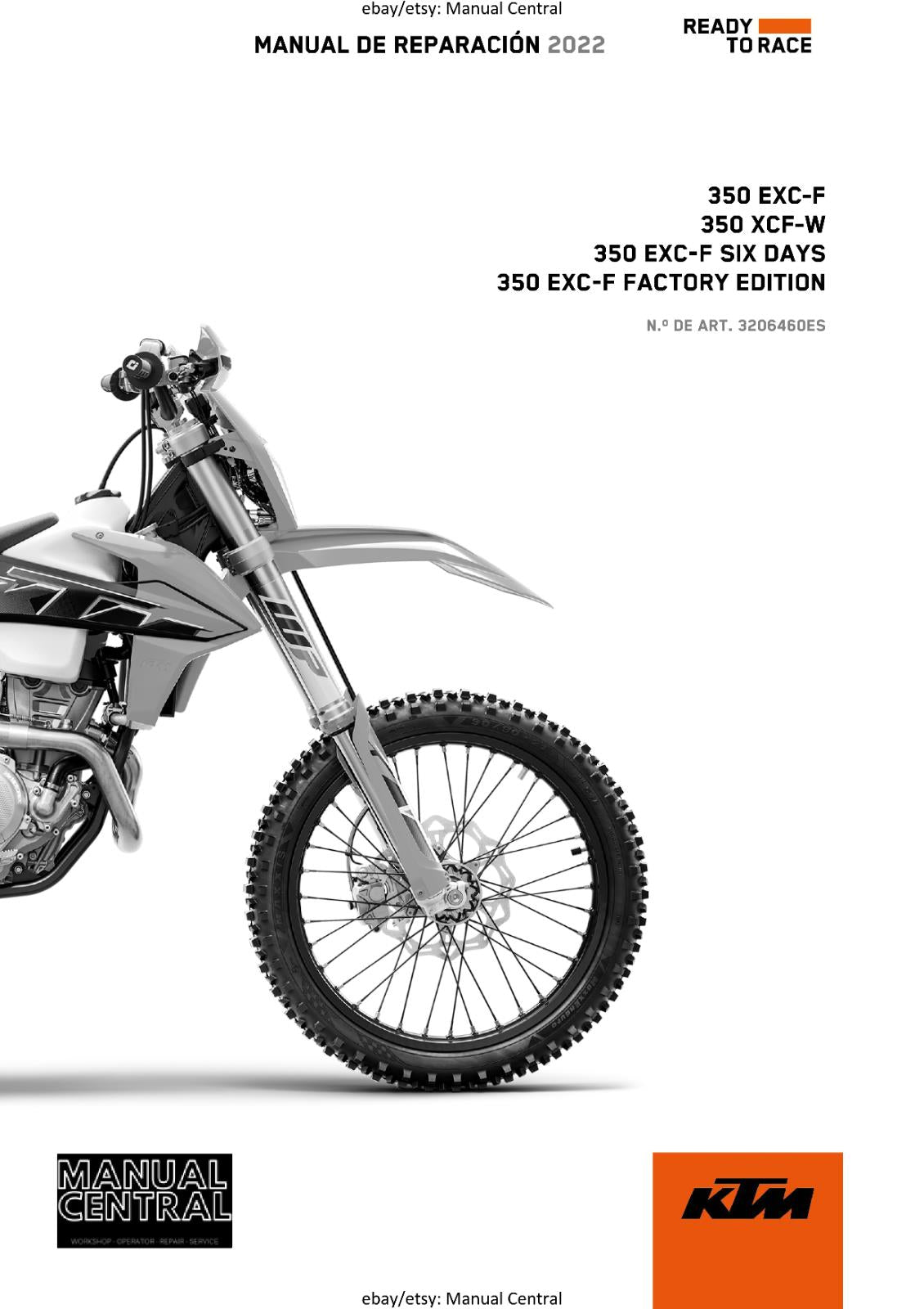 KTM 2022 - SPANISH LANGUAGE - 350 EXC-F XCF-W SIX DAYS - MANUAL DE REPARACION