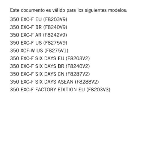 KTM 2022 - SPANISH LANGUAGE - 350 EXC-F XCF-W SIX DAYS - MANUAL DE REPARACION