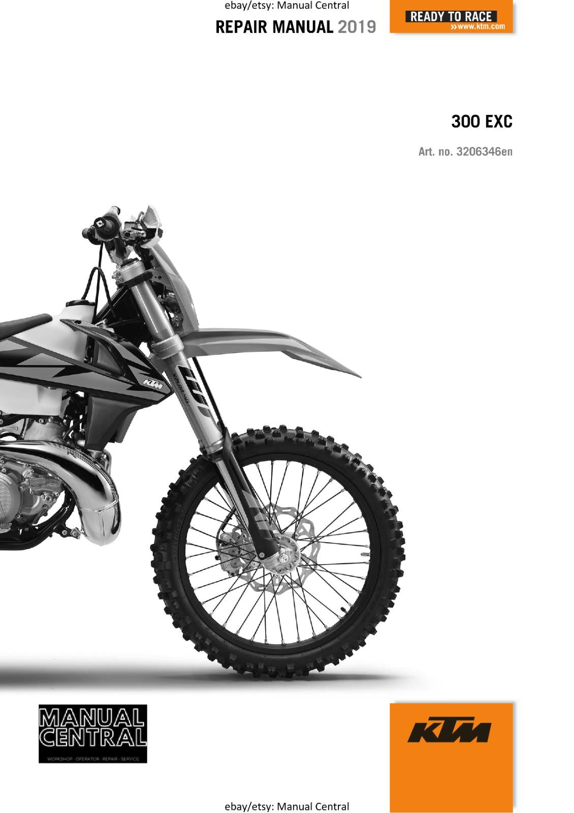 KTM MOTORCYCLE 2019 -  300 EXC  -  WORKSHOP SERVICE MANUAL