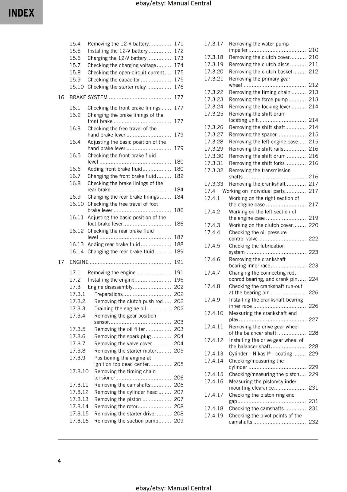 KTM MOTORCYCLE 2019 -  350 SX-F XC-F  -  WORKSHOP SERVICE MANUAL