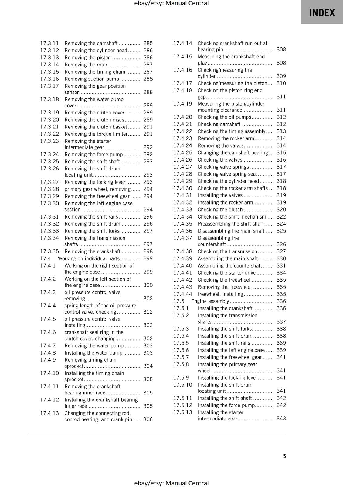 KTM MOTORCYCLE 2019 -  450 XC-F SX-F HERLINGS FACTORY  -  WORKSHOP SERVICE