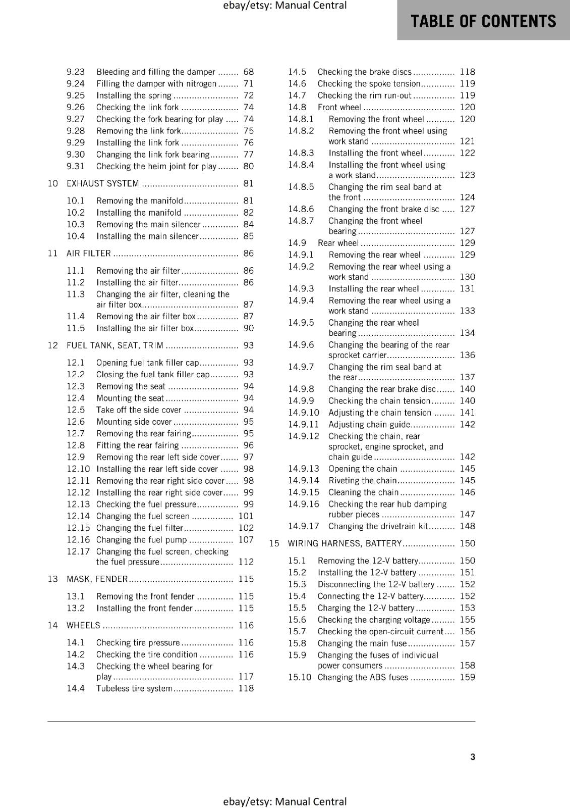 KTM MOTORCYCLE 2019 -  690 SMC R -  WORKSHOP SERVICE