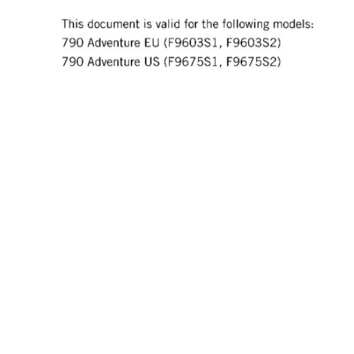 KTM MOTORCYCLE 2019 - 790 ADVENTURE -  WORKSHOP SERVICE