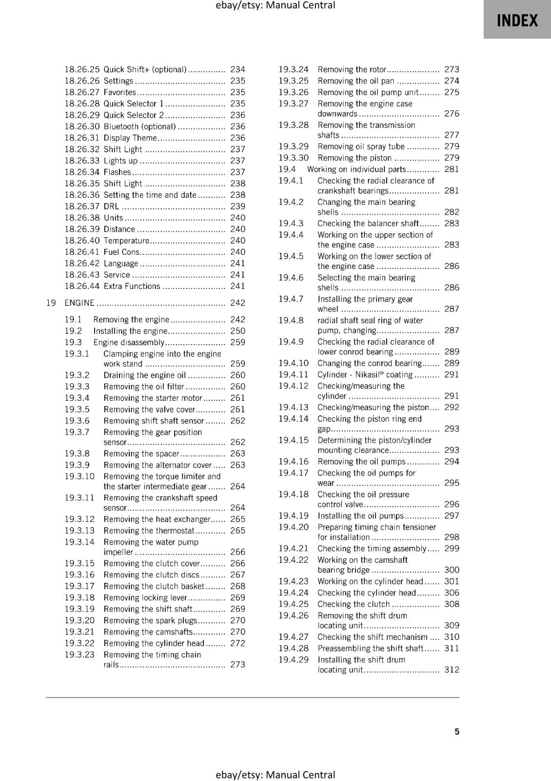 KTM MOTORCYCLE 2019 - 790 ADVENTURE R -  WORKSHOP SERVICE