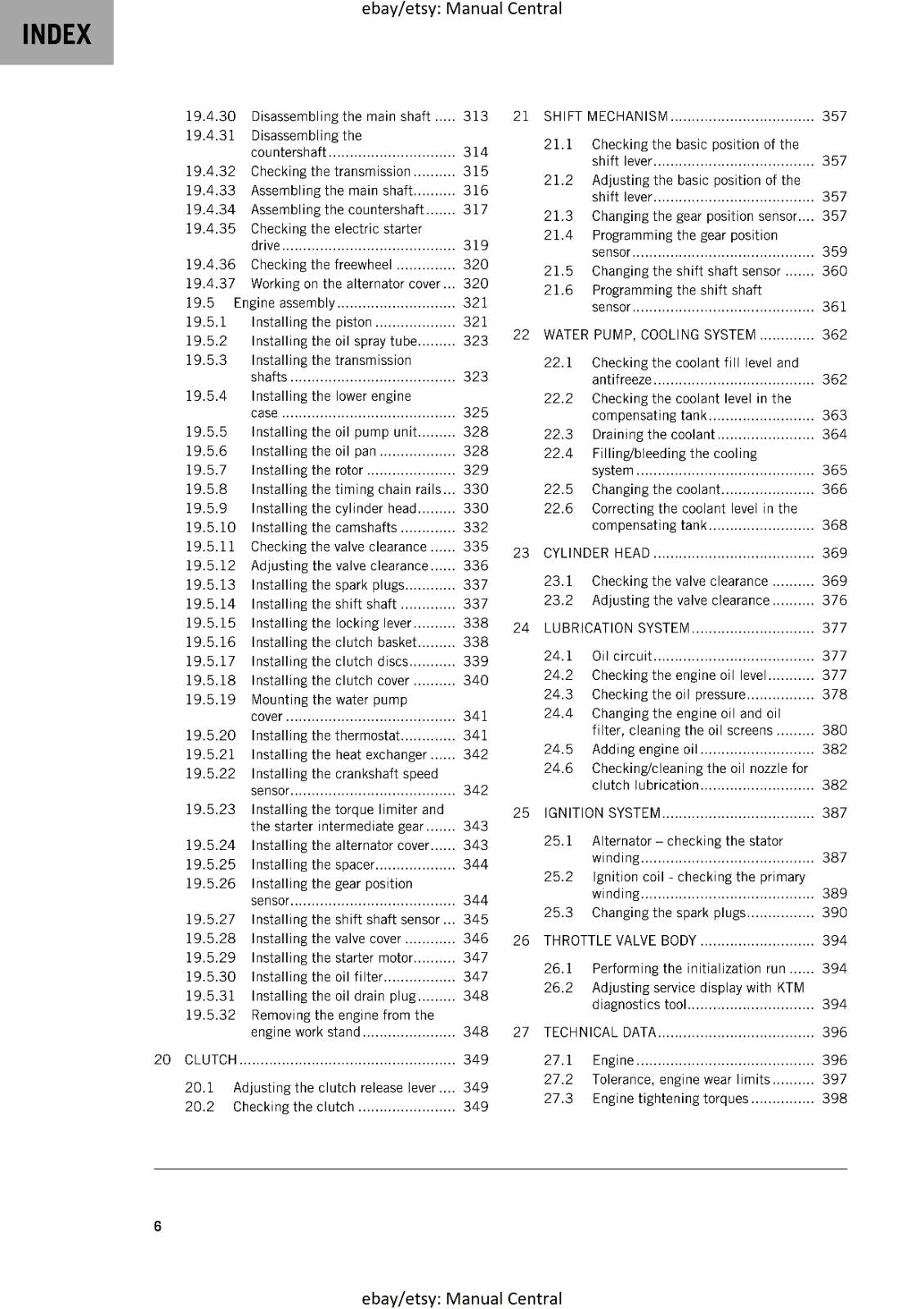 KTM MOTORCYCLE 2019 - 790 ADVENTURE R -  WORKSHOP SERVICE