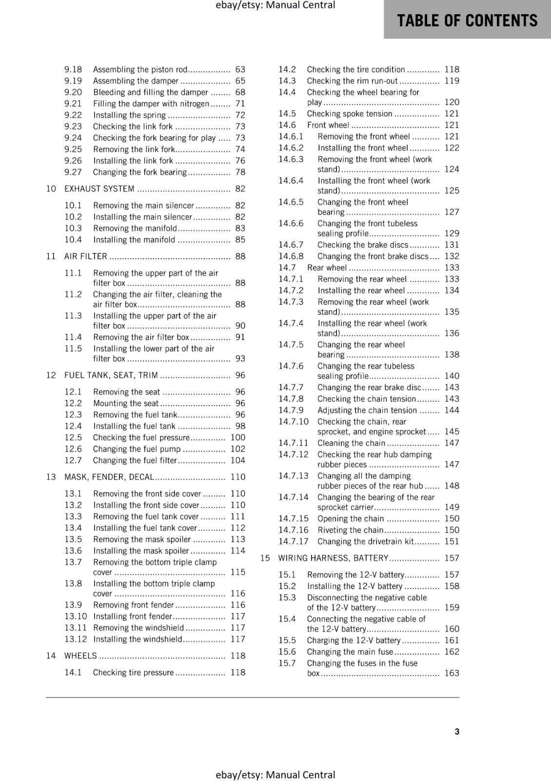 KTM MOTORCYCLE 2019 -  1090 ADVENTURE R - WORKSHOP SERVICE MANUAL - REPRINT