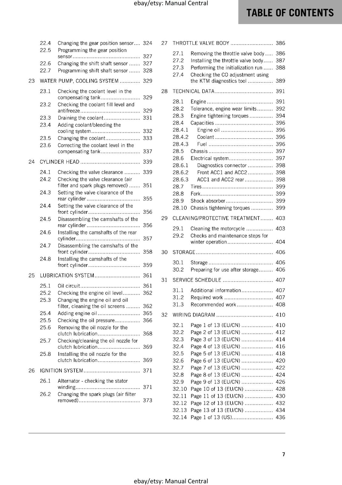 KTM MOTORCYCLE 2019 - 1290 SUPER ADVENTURE S - WORKSHOP SERVICE